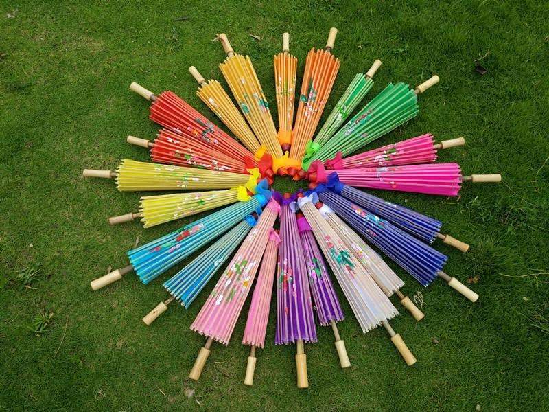 透明油纸伞古典风装饰表演出道具花伞跳舞蹈走秀绸布伞防雨伞