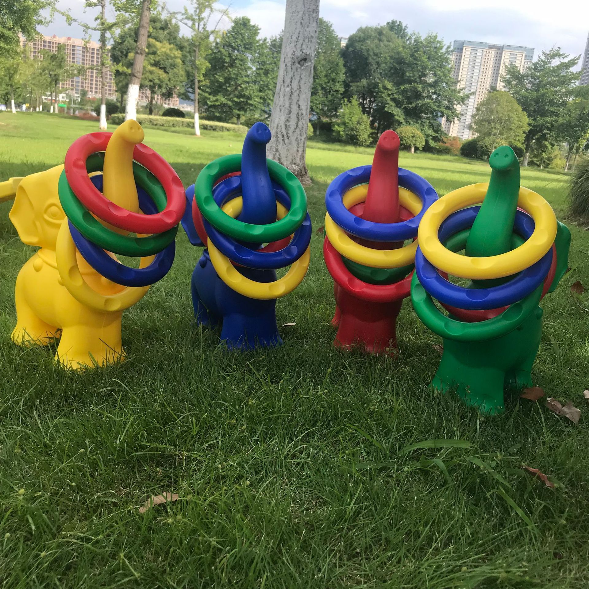 感统训练器材大象套圈幼儿园亲子活动体育训练套圈圈玩具一件代发