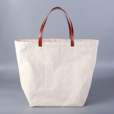 厂家定做简约大容量单肩帆布包 时尚女士帆布袋 购物手提棉布袋