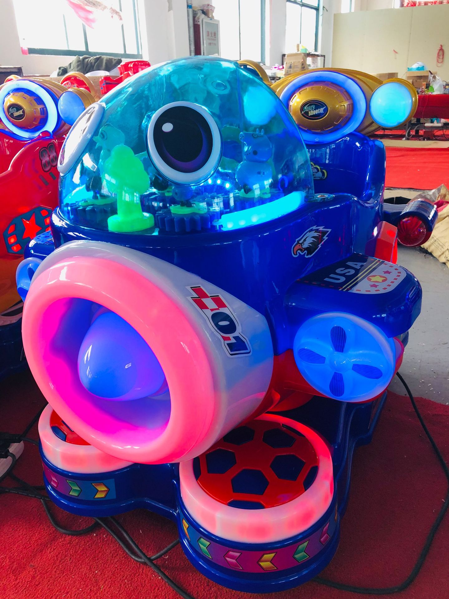 2022新款投币跷跷板摇摇车小猪mp5动画单人双人摇摆机扫码支付