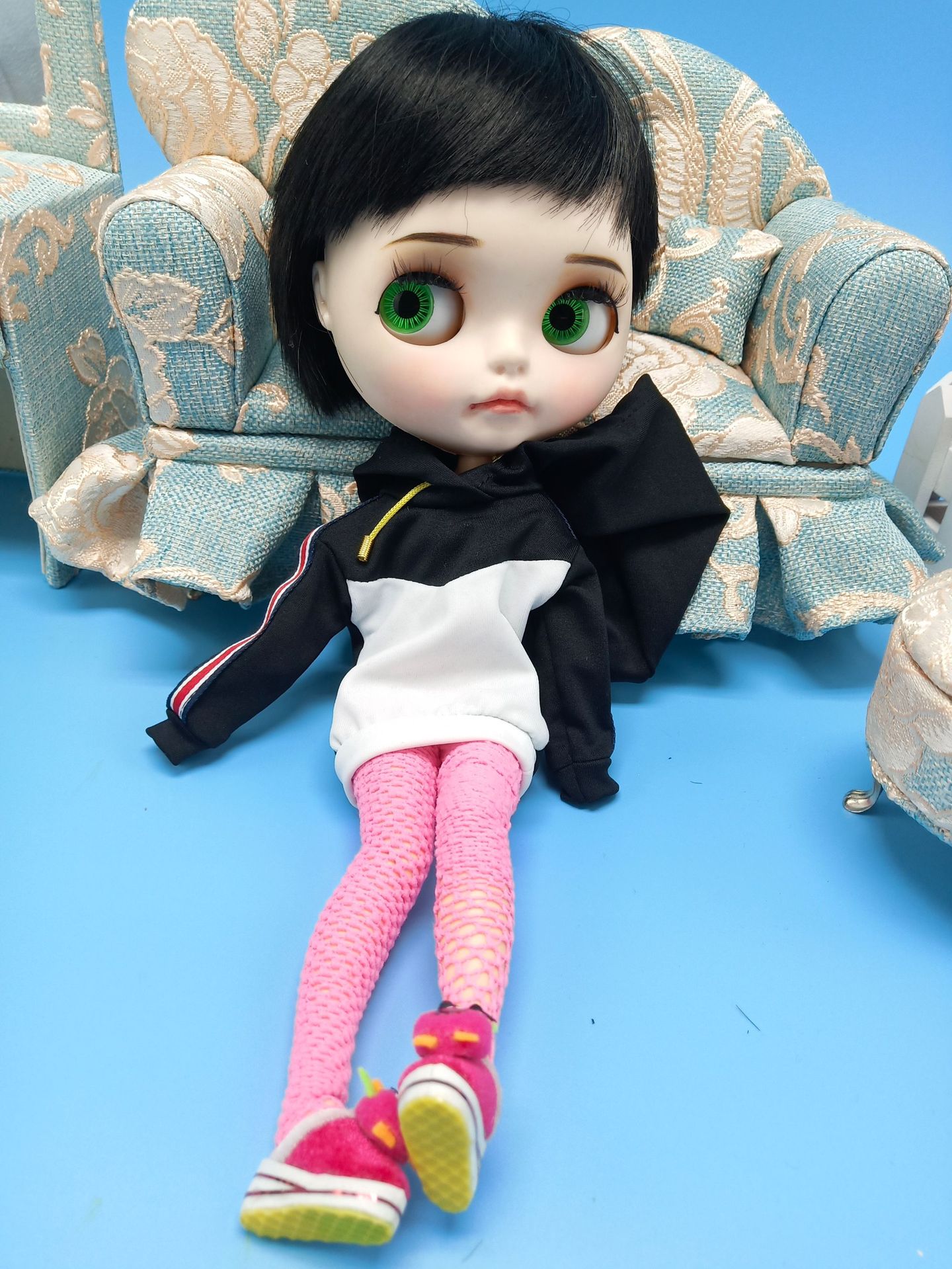 blythe小布豌豆大眼妹大头娃娃卫衣套装娃衣工厂独家设计