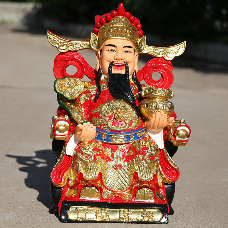 店铺开业礼品居家供奉发财摆件树脂财神家用招财财神爷佛像-阿里巴巴