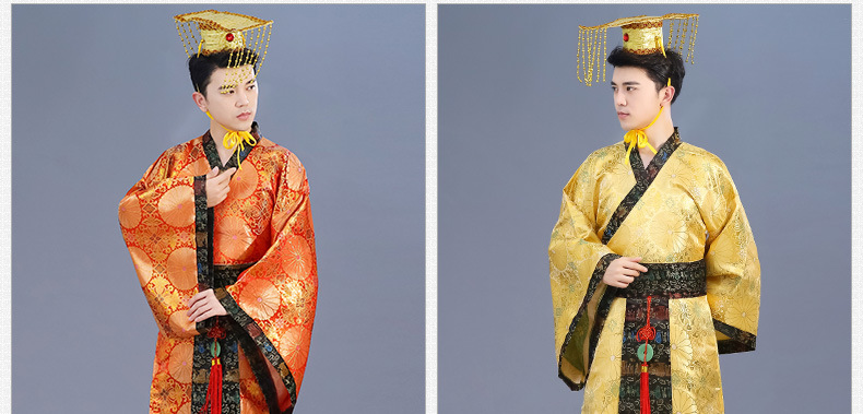 新款古装演出服成人太子服龙袍汉朝皇帝皇上影楼主题服装汉服男装