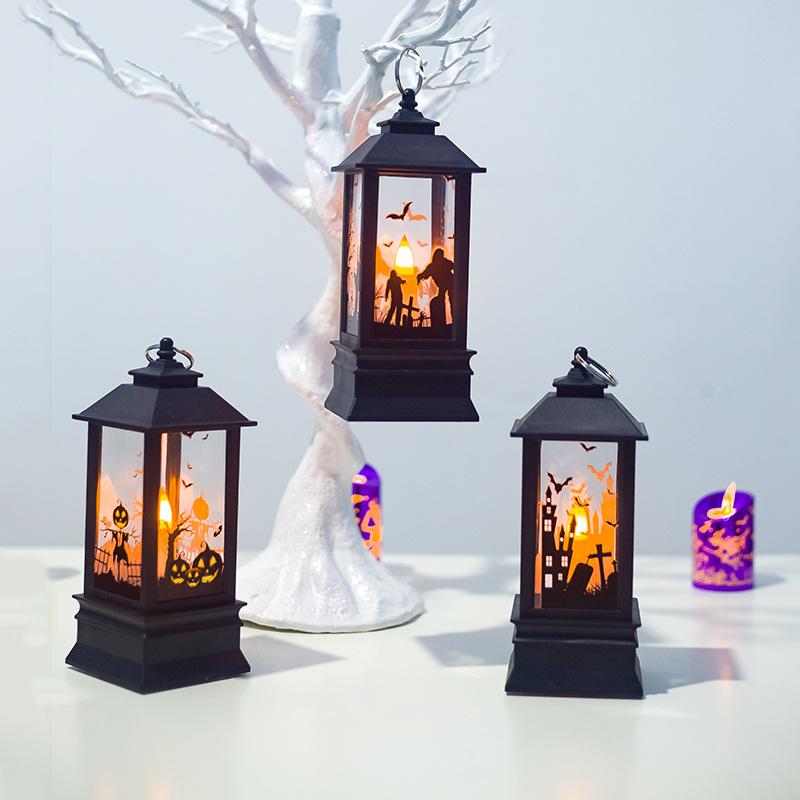 New Halloween Decoration Supplies Printing Halloween Wind Light Bar Atmosphere Layout Candle Lighting Wholesale