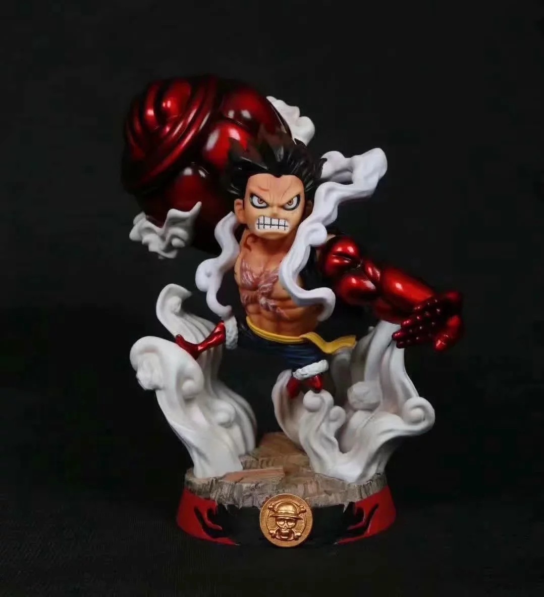 漫动坊动漫 海贼 gk 四档路飞 大手 猿王枪 雕像 盒装手办模型