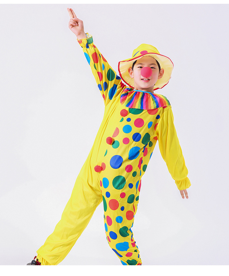 现货万圣节服装儿童小丑服cosplay化妆舞会角色扮演幼儿园演出服