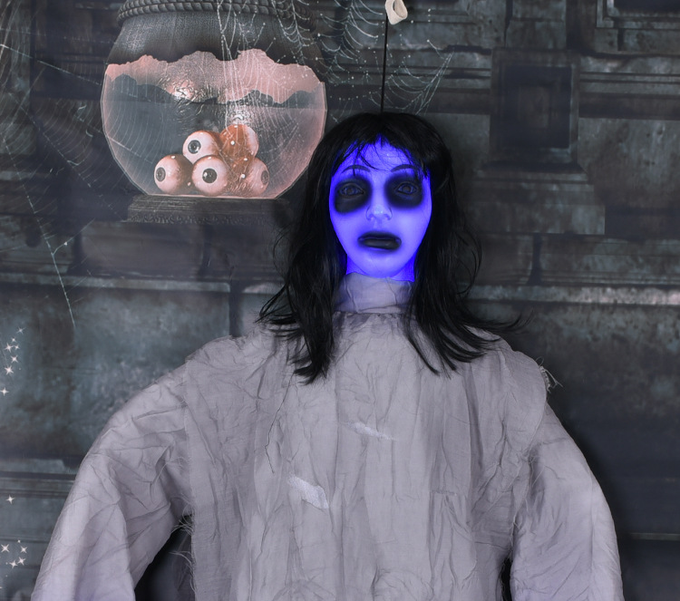 万圣节鬼屋道具 吊饰长发女鬼酒吧ktv密室逃脱吓人大挂鬼整蛊玩具