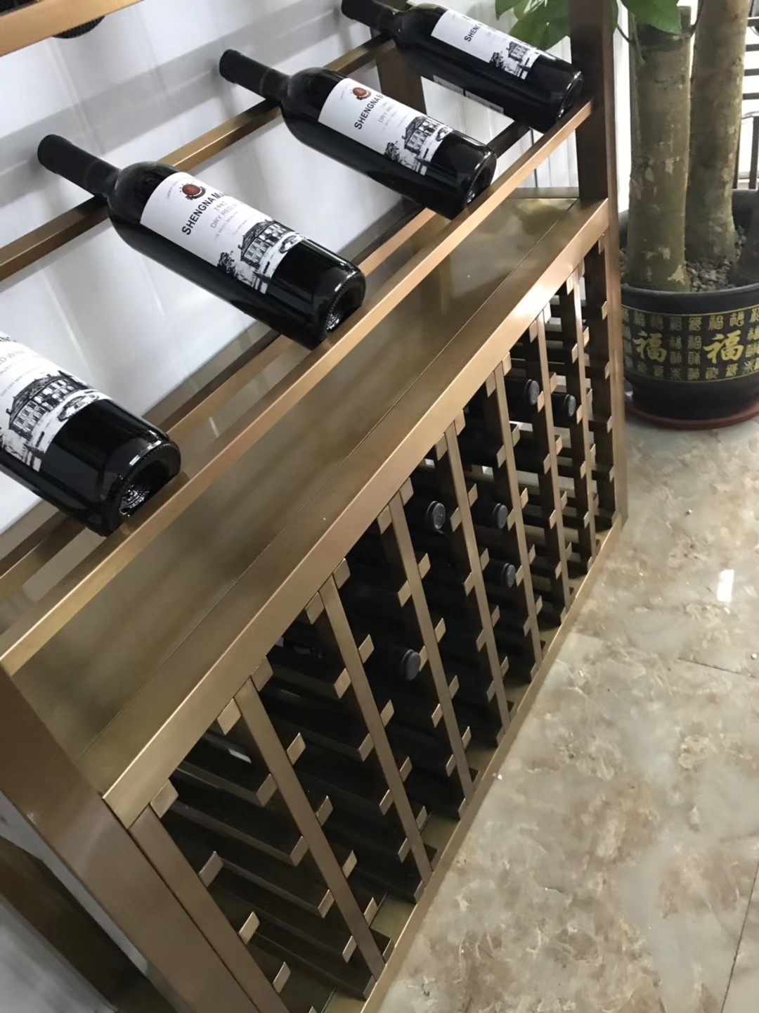 定制红酒金属酒架 隔断酒柜 别墅酒吧客厅餐厅保温恒温不锈钢酒窖