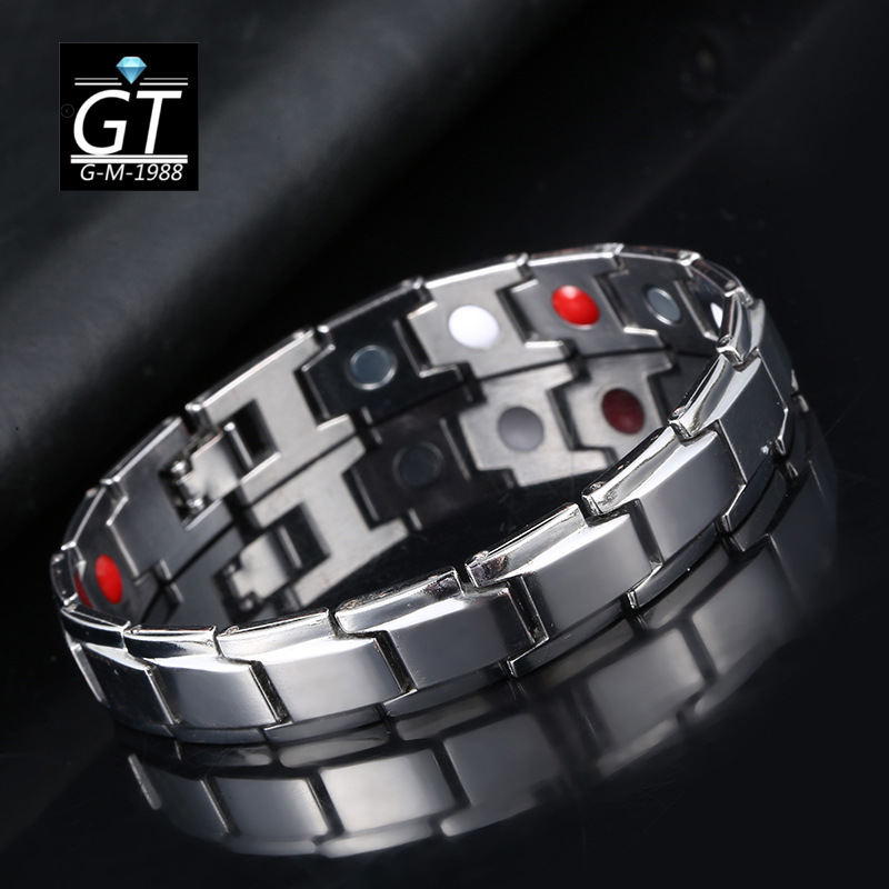 Yunjin Amazon Cross-Border Hot Detachable Magnet Bracelet European and American Men's Alloy Couple Magnetic Bracelet Wholesale