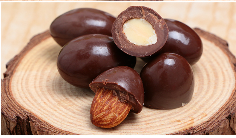 韩国进口乐天扁桃仁坚果夹心巧克力豆巧克力零食(代可可脂)