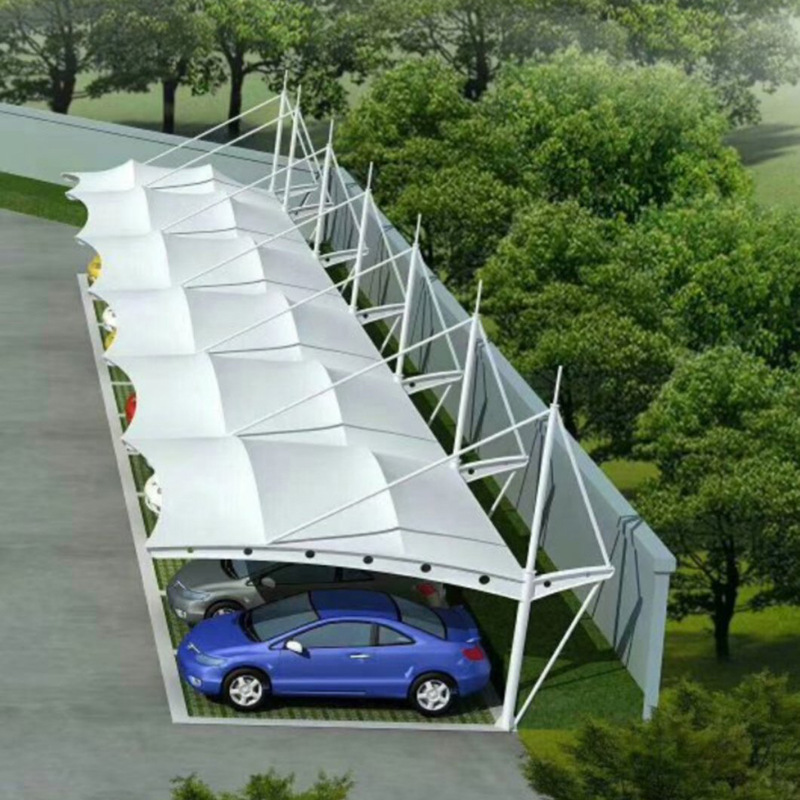 小区膜结构汽车厂停车棚 造型新颖-询价-阿里巴巴