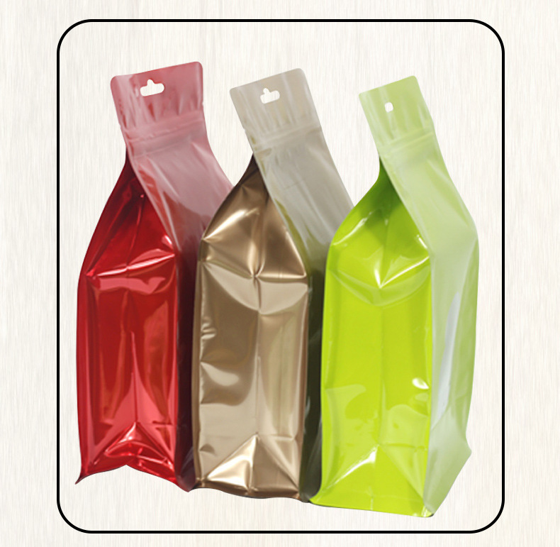 现货八边封自立拉链袋 阴阳八边封袋 定做干果茶叶八边封袋开窗