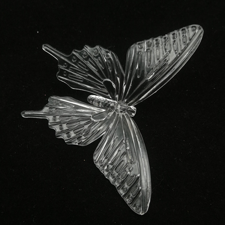 亚克力蝴蝶 透明白色 diy手工串珠帘材料 灯饰珠帘工艺品配件批发