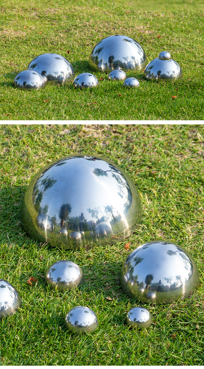 304不锈钢半圆球1.0厚 半球封头 镜面抛光空心半形球 金属装饰球