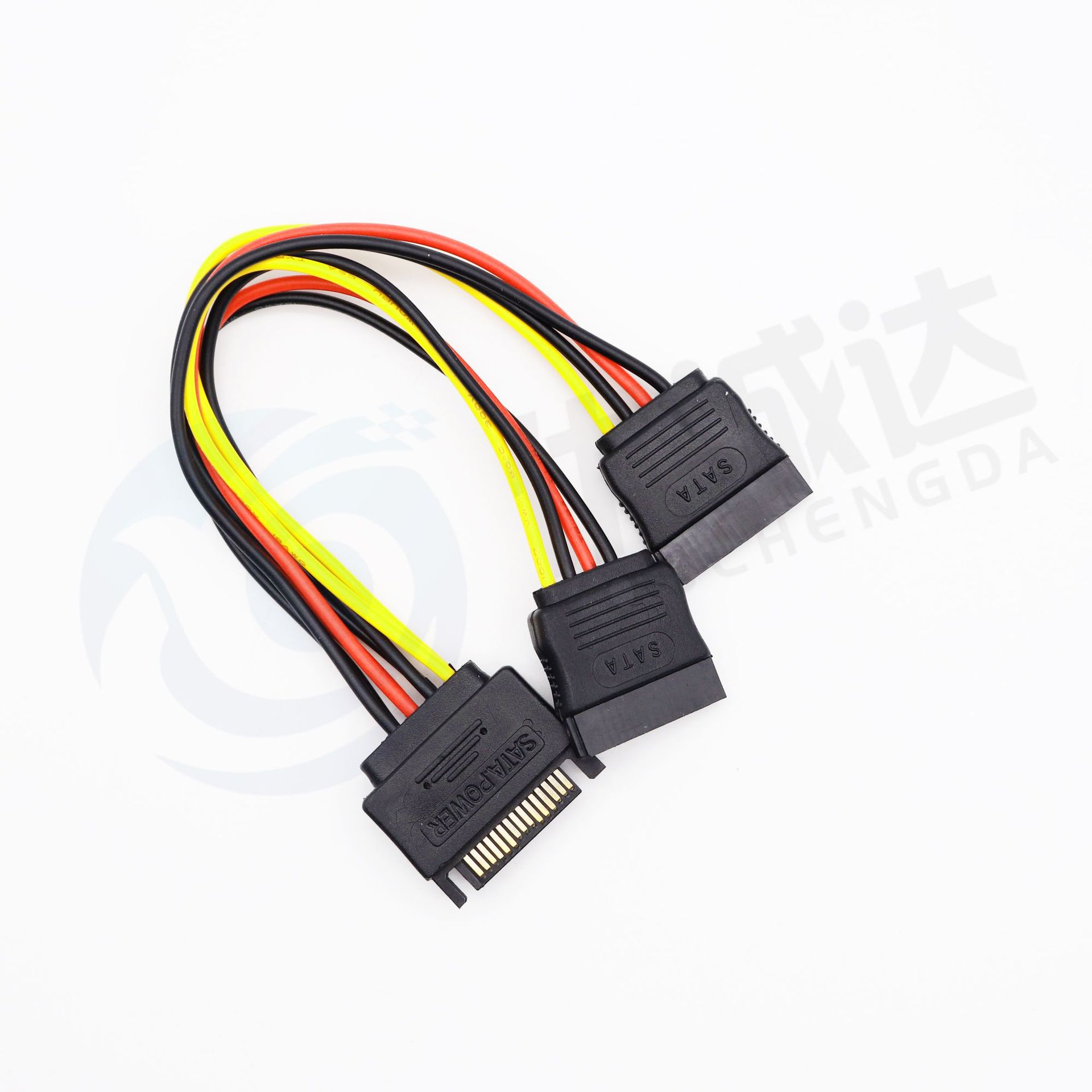 sata15pin一分二电源线 sata硬盘数据线一拖二 sata串口电源线