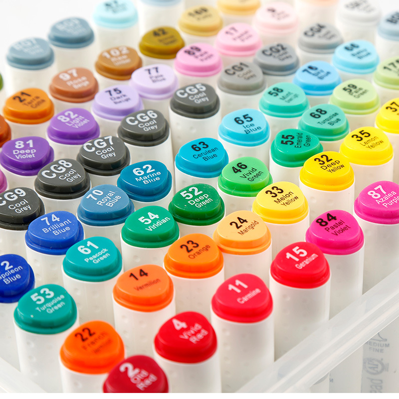 秀普马克笔 touch7代 双头酒精油性学生手绘设计套装60/80/218色