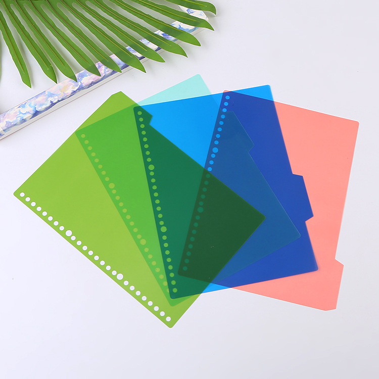 新款4色a5 b5 a4索引分隔页替芯 活页分隔页索引页分类页便签标签