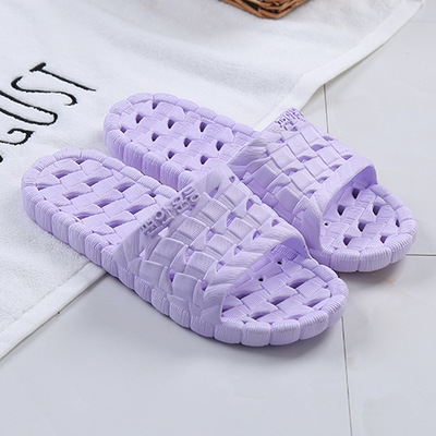 C4 Plastic Home Bathroom Slippers Female Summer New Hollow Non-Slip Sandals Hotel Bath Leaking Sandals Stall