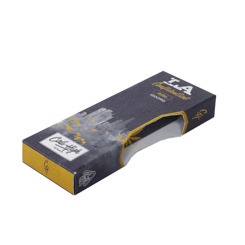 定制一次性电子烟烟油卡盒通用电子烟小烟烫金开窗款包装盒