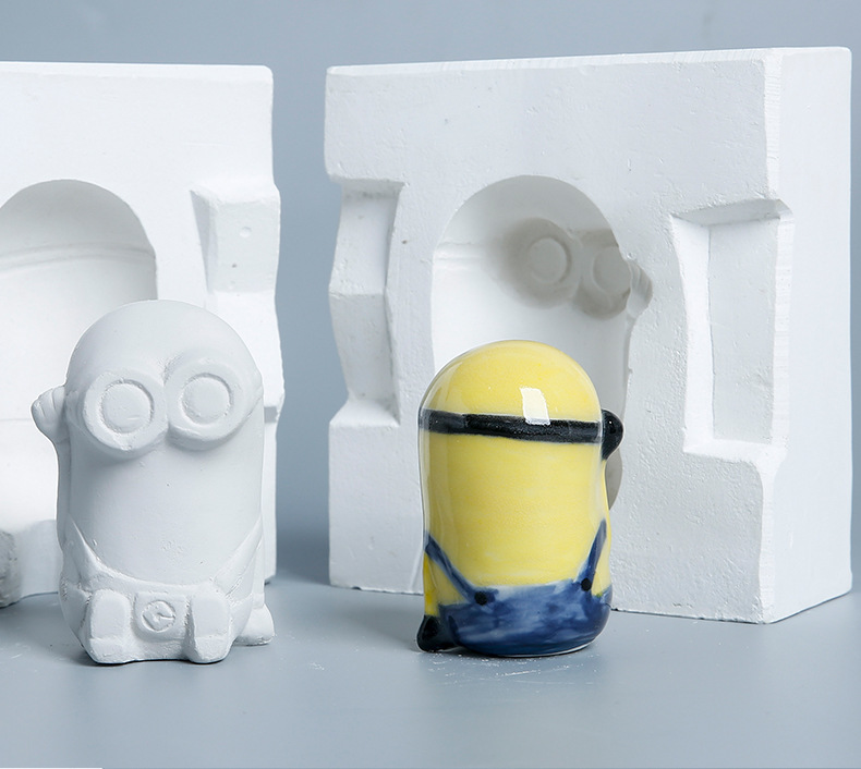 陶艺石膏模具小黄人景德镇陶瓷石膏注浆模具倒浆模型石膏模子批发