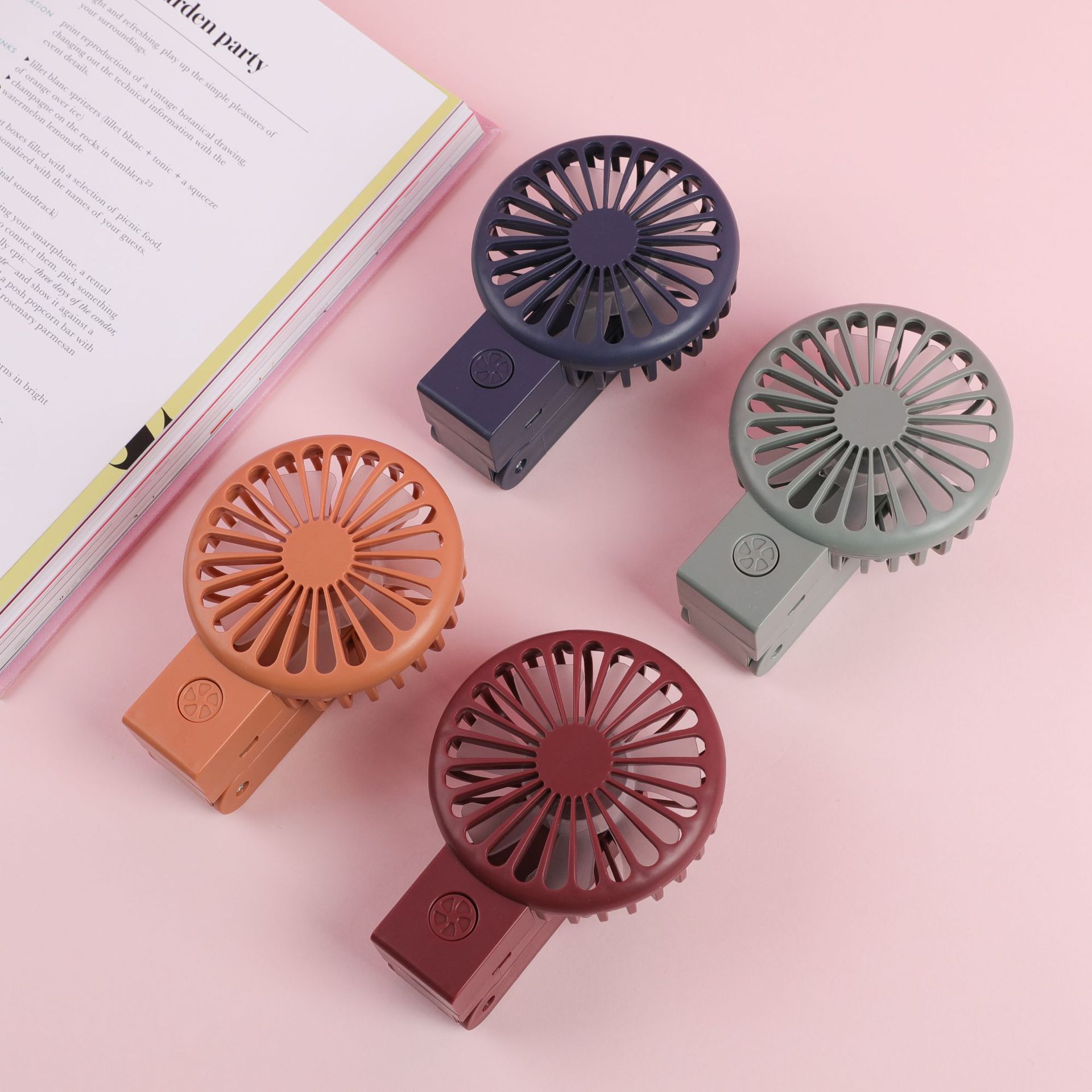 卡通米奇迷你充电风扇usb折叠充电风扇电风扇手持式usb小风扇学生