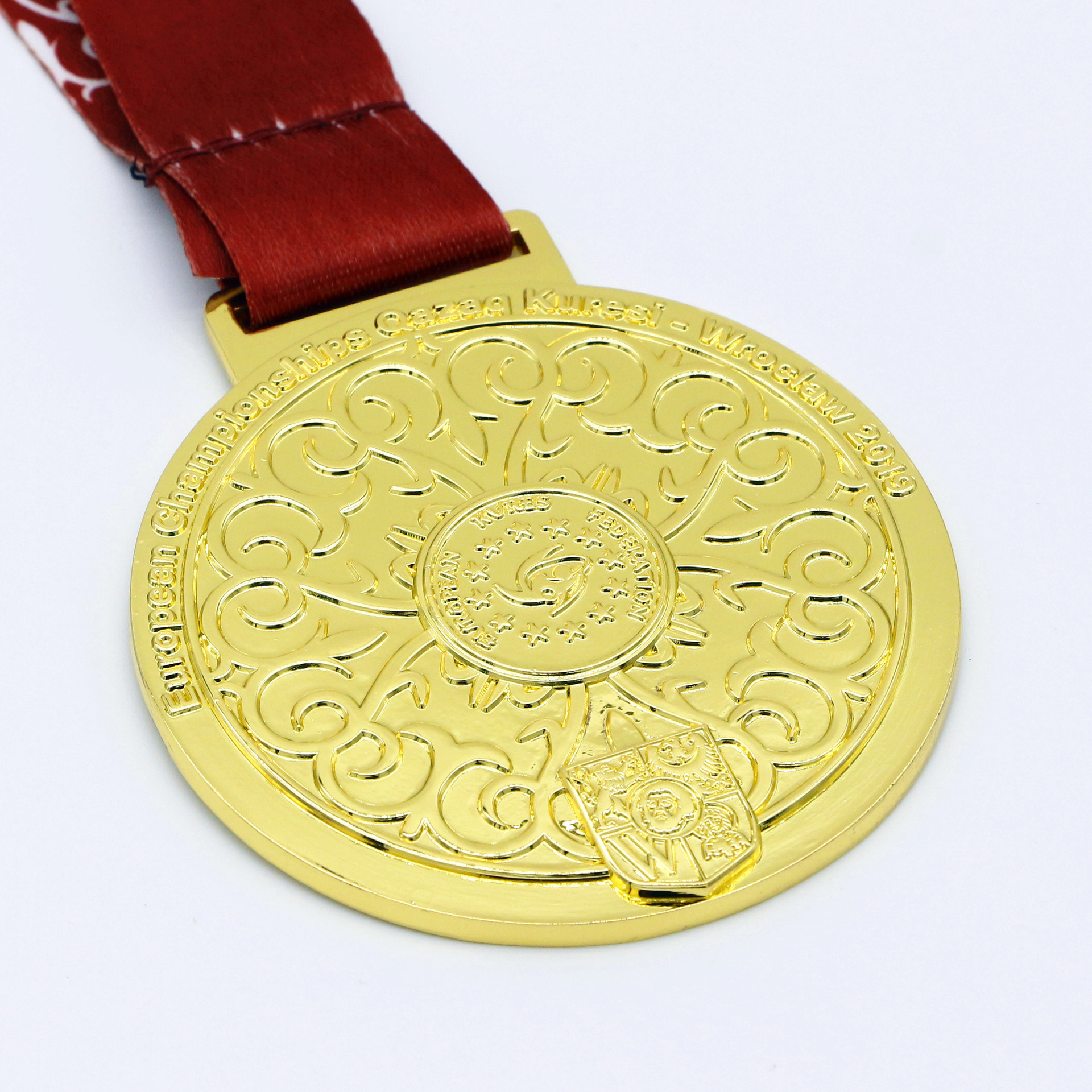 工厂生产锌合金电镀金银铜奖牌体育运动跑步奖章定制