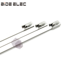BIDE牌201材质 G7.9/8mm宽 白钢滚珠自锁式不锈钢扎带 捆绑带