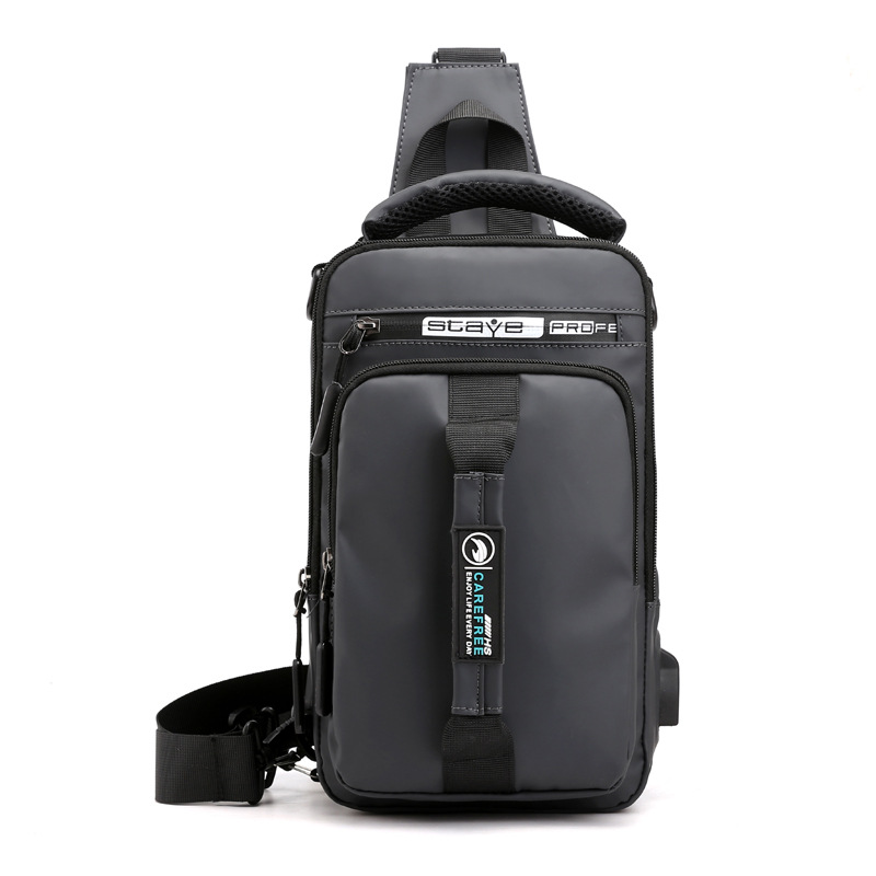 Exclusive for Cross-Border Manufacturers Batch New Men's Chest Bag Charging Usb Interface Chest Bag Multifunctional Shoulder Bag Backpack