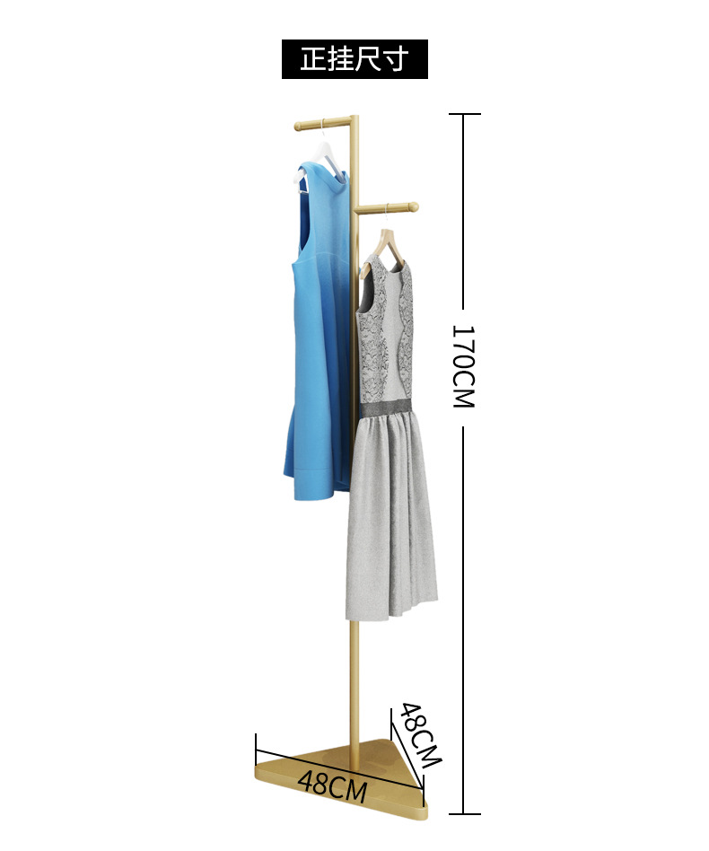 简约衣服架子服装店展示架落地式组合金女装店货架中岛陈列架