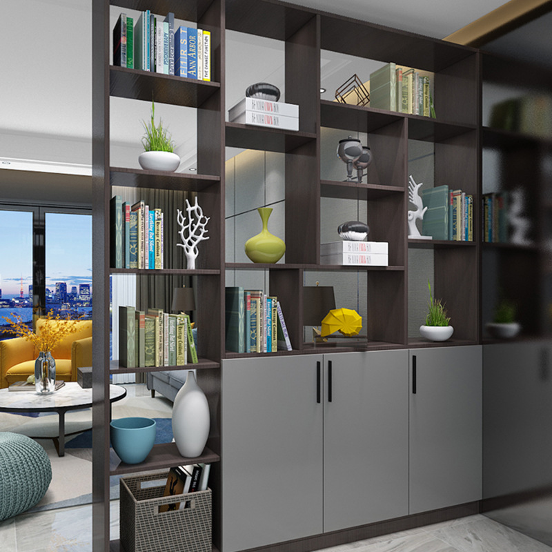 实木板式定制玄关鞋柜 现代客厅屏风柜 时尚简约入户玄关柜