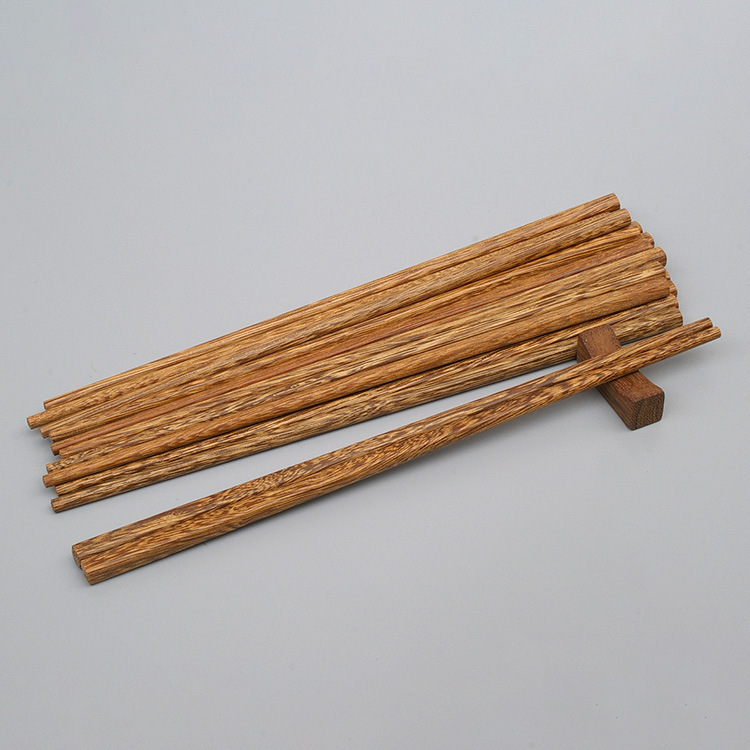 厂家直销原木无漆无蜡刻字圆头木筷子 中式餐厅鸡翅筷定制批发