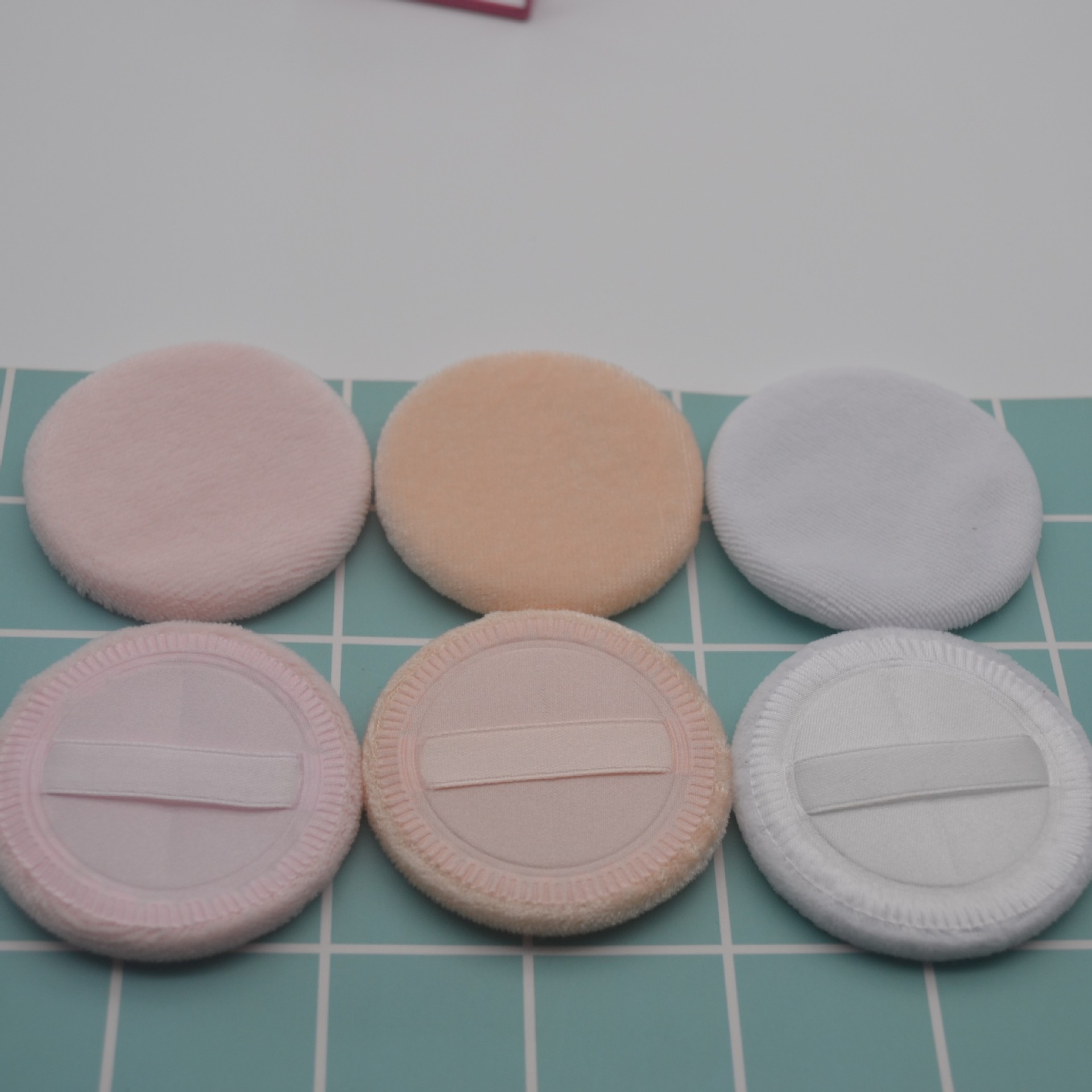 纯棉爽身粉扑段布单面压制纯棉化妆粉扑婴儿蜜粉散粉干粉扑