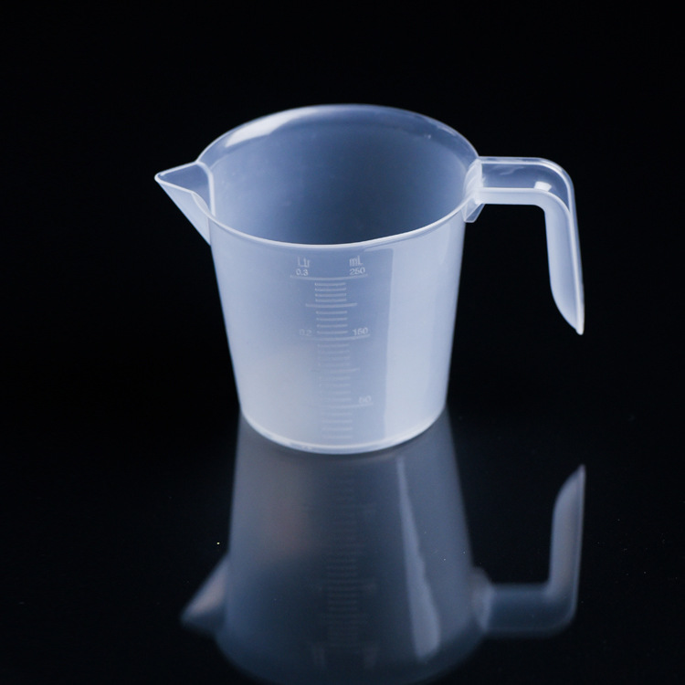 Covered Measuring Cup Thickened Pp Transparent Plastic Graduated Glass High Temperature Resistant Kitchen Baking Measuring Cup Milky Tea Cup Plastic Measuring Cups