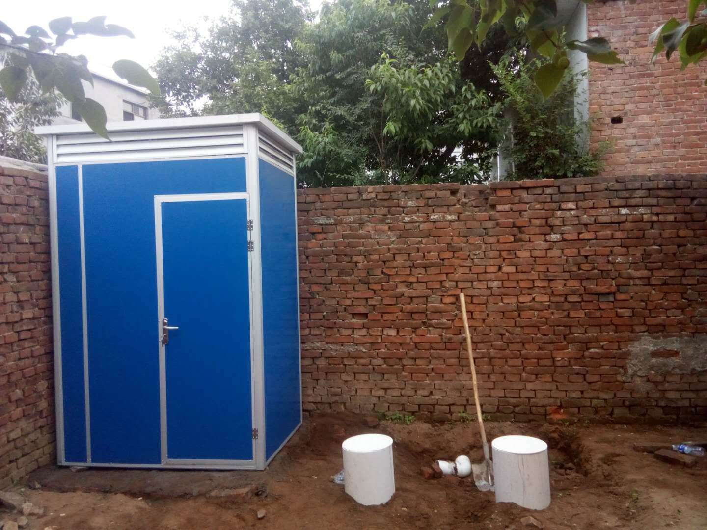 厂家直批双瓮交替式厕所玻璃钢双坑化粪池承接农村厕所改造工程