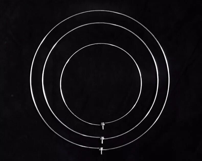 实心不锈钢抄网圈 通用接口实心捞网圈可折叠大鱼大物抄网圈渔具