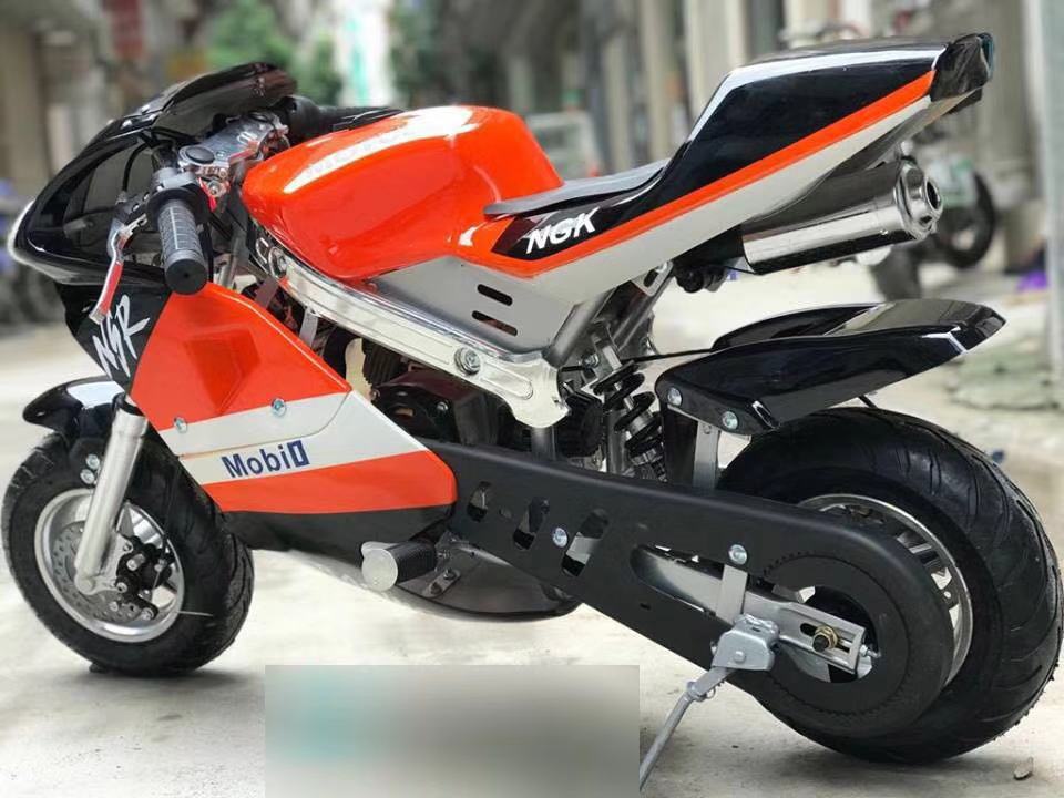 时尚新款49cc迷你小跑车 二冲程易拉电启动摩托车 小跑小型趴赛摩