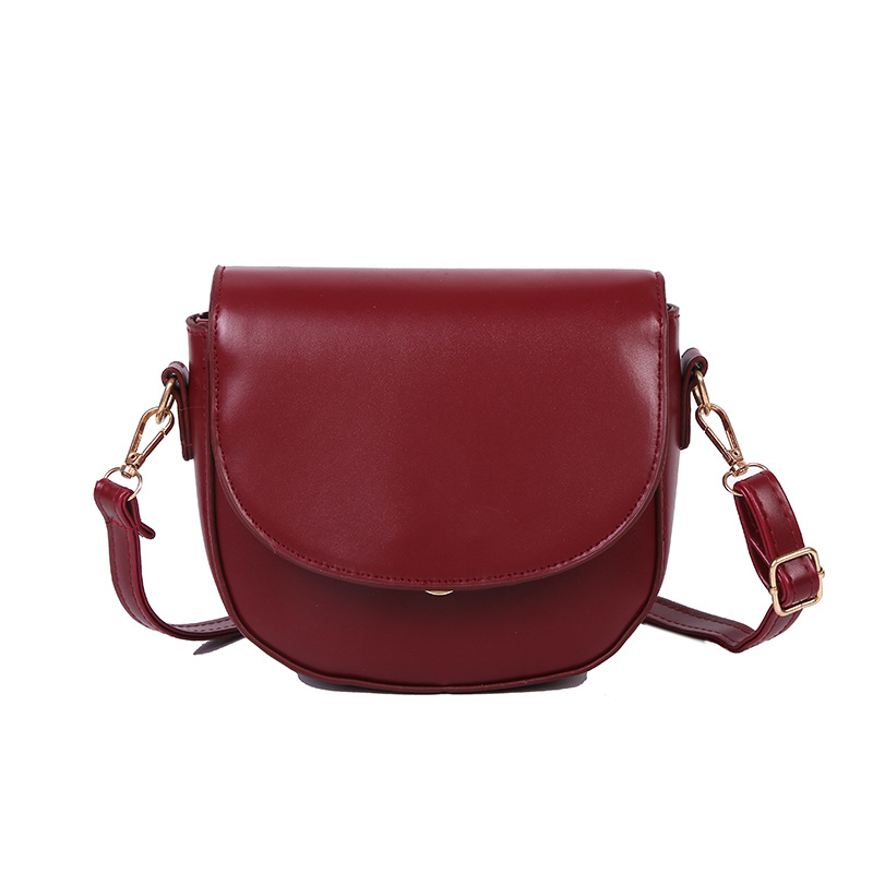 Autumn and Winter High Quality Small Bag Women's 2019 Autumn and Winter New Korean Style Crossbody Saddle Bag Fashion Solid Color Mini Shoulder Bag