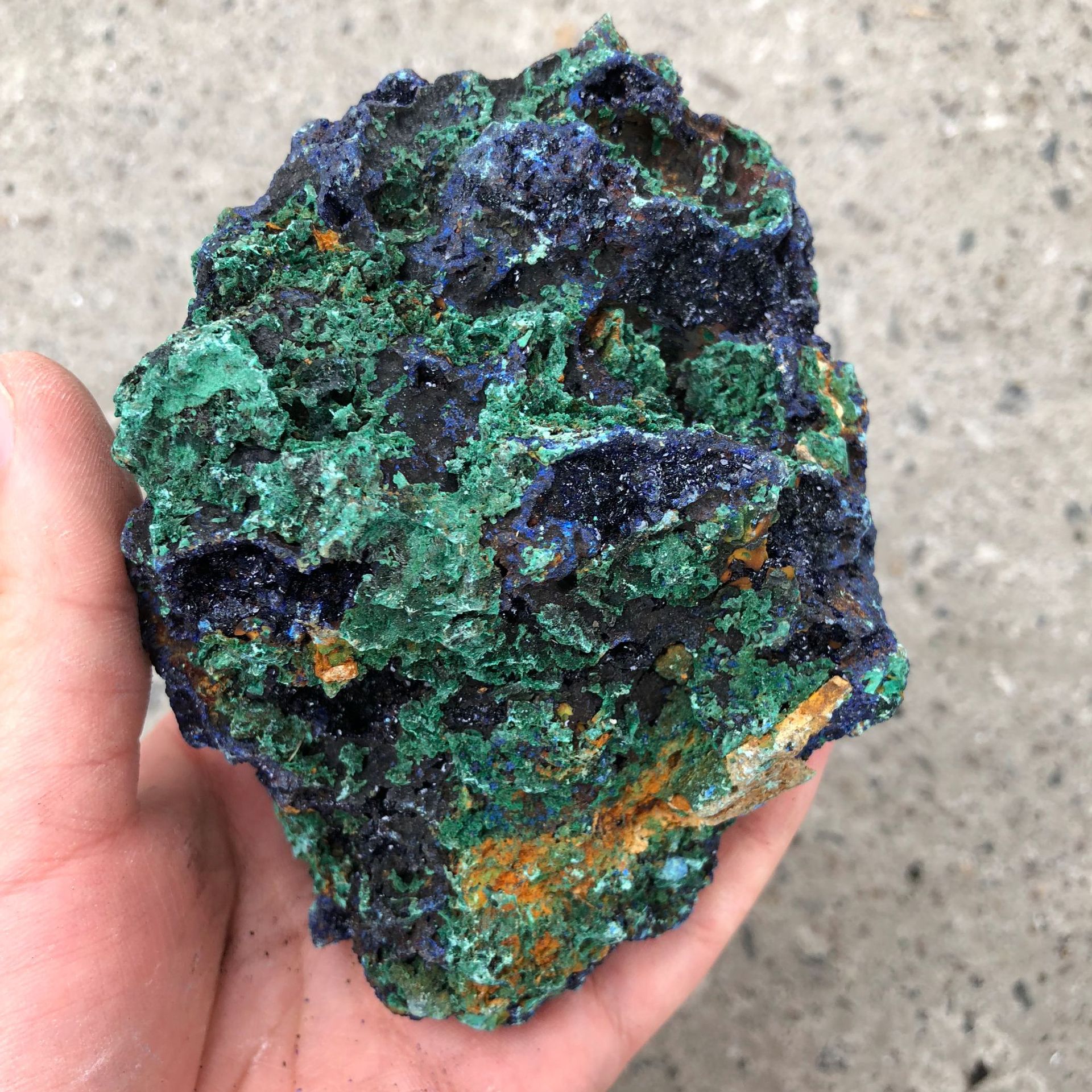 厂家直供蓝铜矿矿物晶体教学标本奇石头原石工艺品定制批发矿石