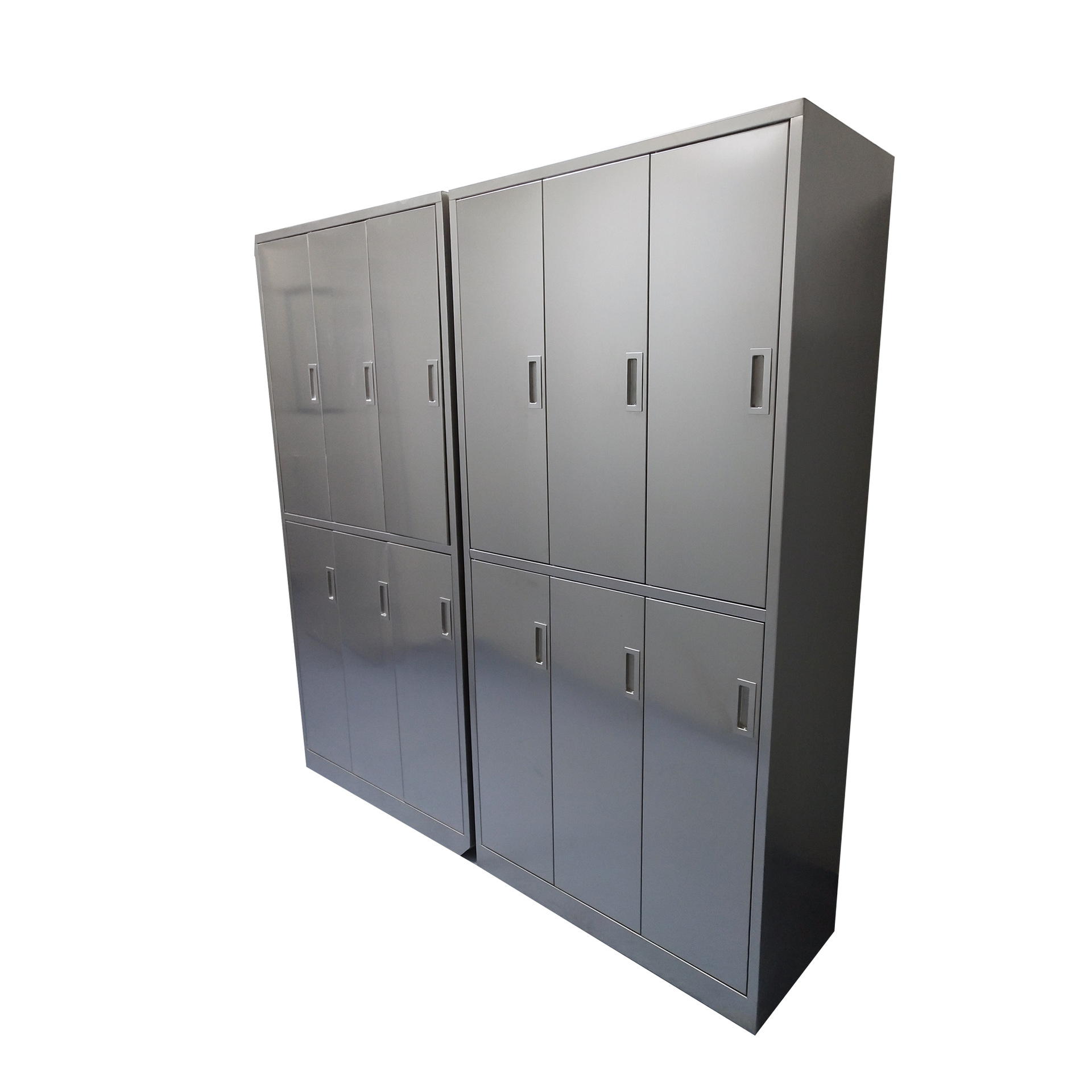 304不锈钢更衣柜员工储物柜带锁存包柜无尘车间不锈钢柜子