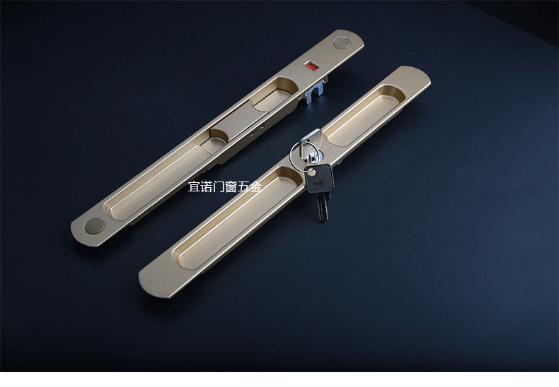 【工程批发】一字钩锁推拉门锁按压条形锁一字锁断桥推拉条锁