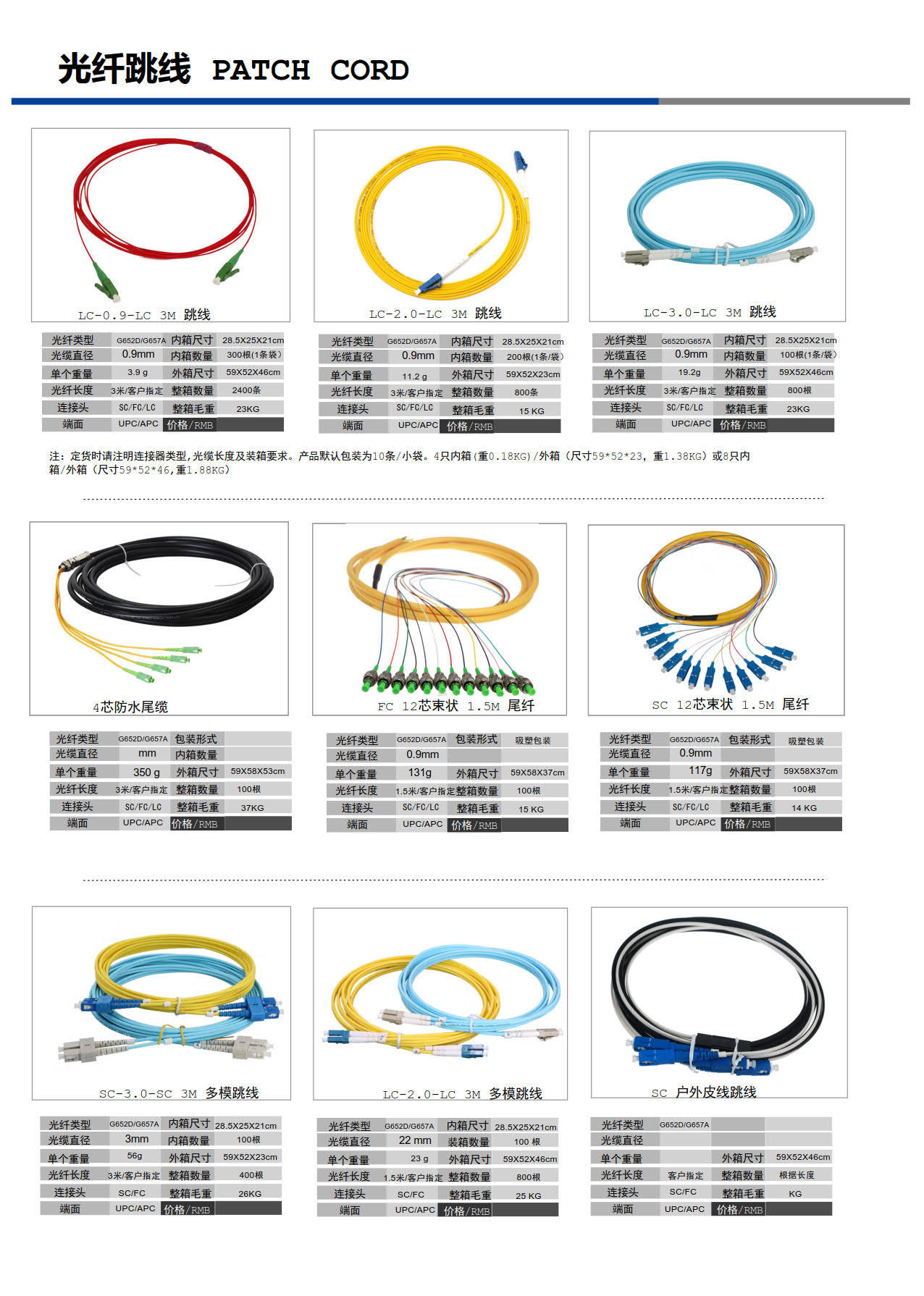 电信级大数据机房用scfclc单模多模光纤跳线广电网络