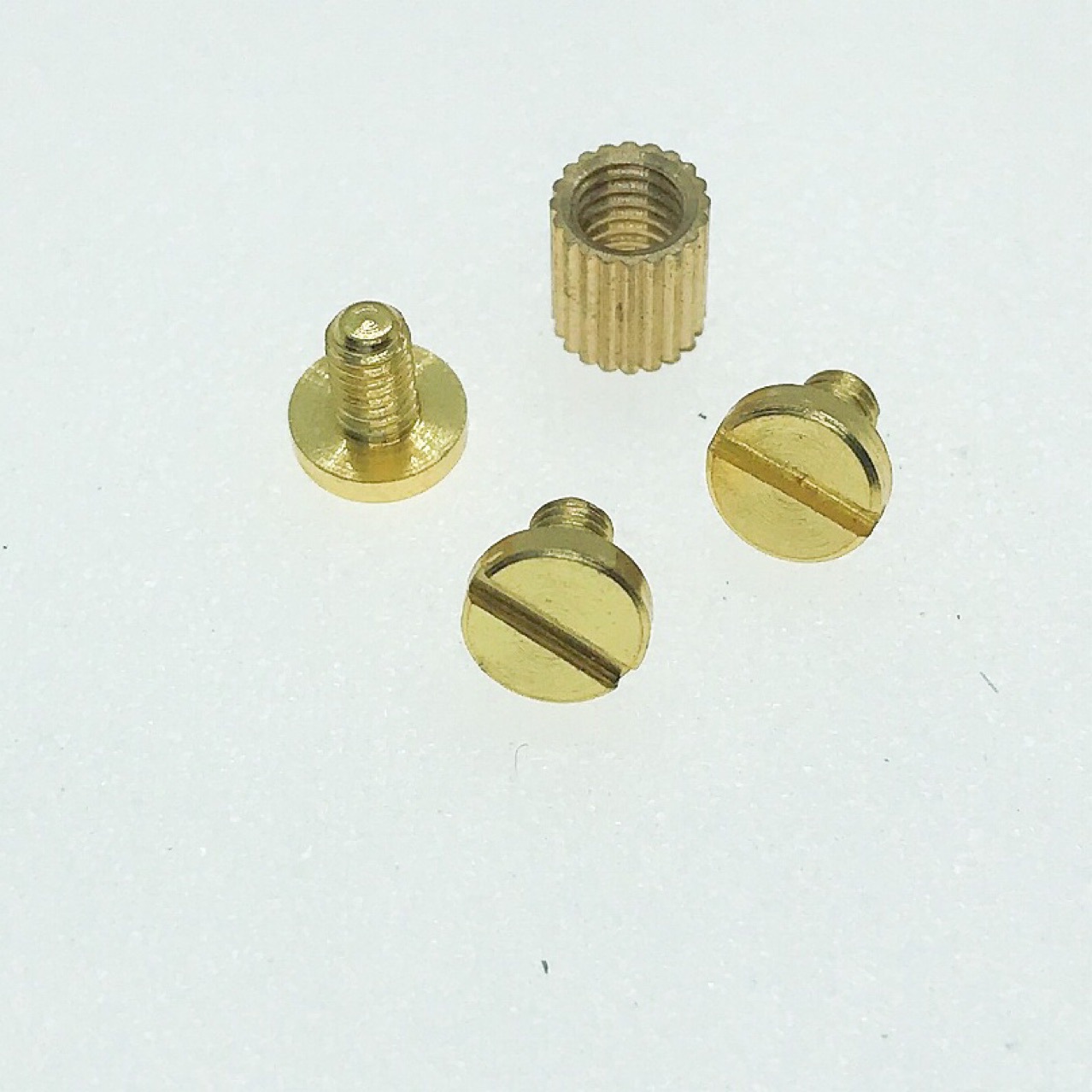 厂家直销 平头一字铜螺丝钉子母钉拉花账本螺丝钉非标订做m2.5*5