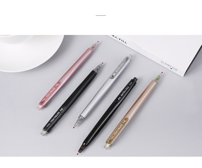 品牌优品按动水笔黑h3704流线型磨砂杆实用美学三角杆加重中性笔