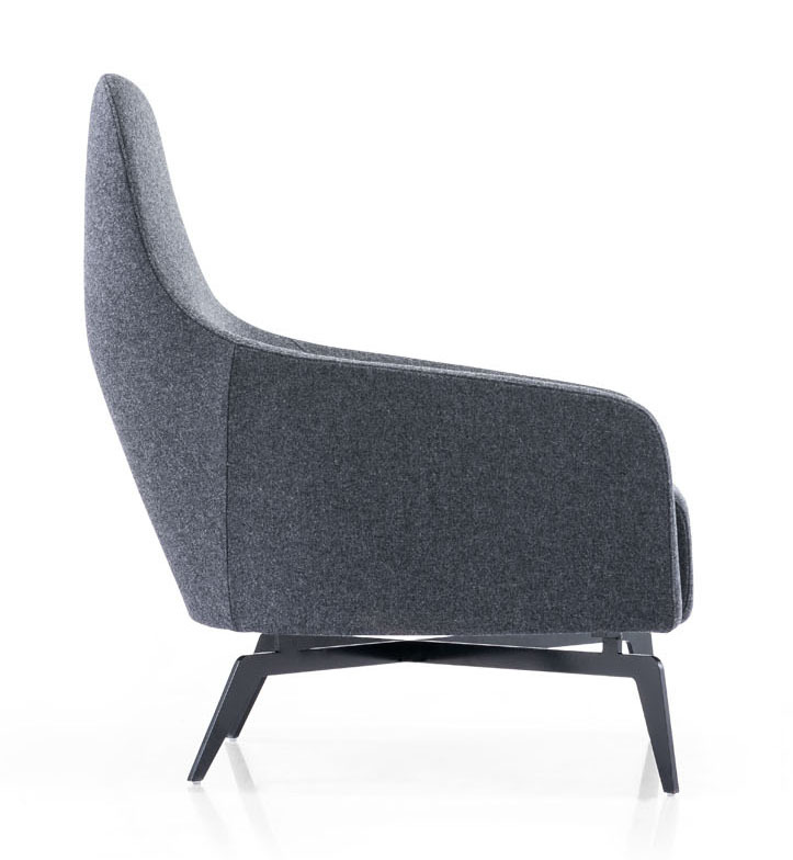 设计师现代简约沙发休闲椅 时尚布艺单人沙发椅