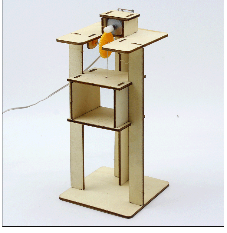 科技小发明遥控升降电梯 自制拼模型 小学生益智科学实验教具套装