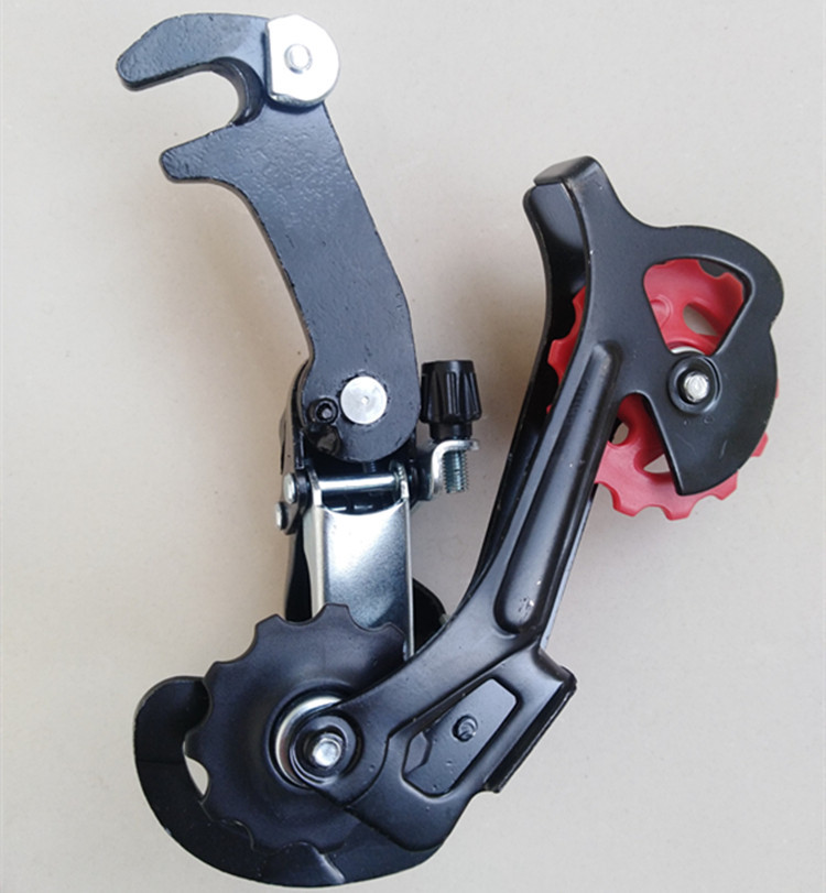 自行车后拨 山地车6速 7速21速18速黑色银色后变速器骑行勾拨眼拨