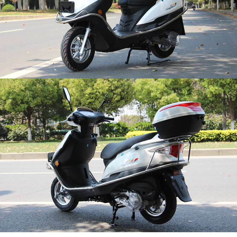 直销宇钻摩托车125cc踏板摩托车燃油款 助力车男女款雨钻踏板车