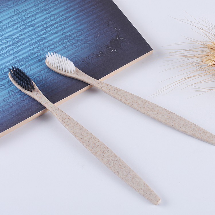 一次性酒店宾馆洗漱用品秸秆牙刷可定制logo厂家直销批发量大从优