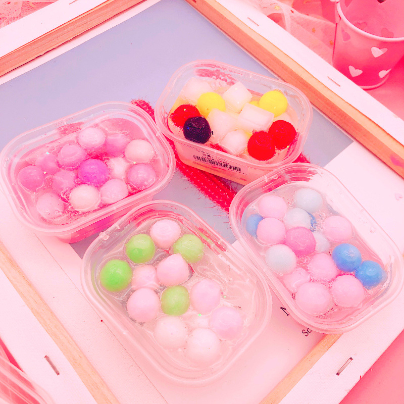 少女限定港式毛球果粒泥 微醺毛球slime史莱姆泰透
