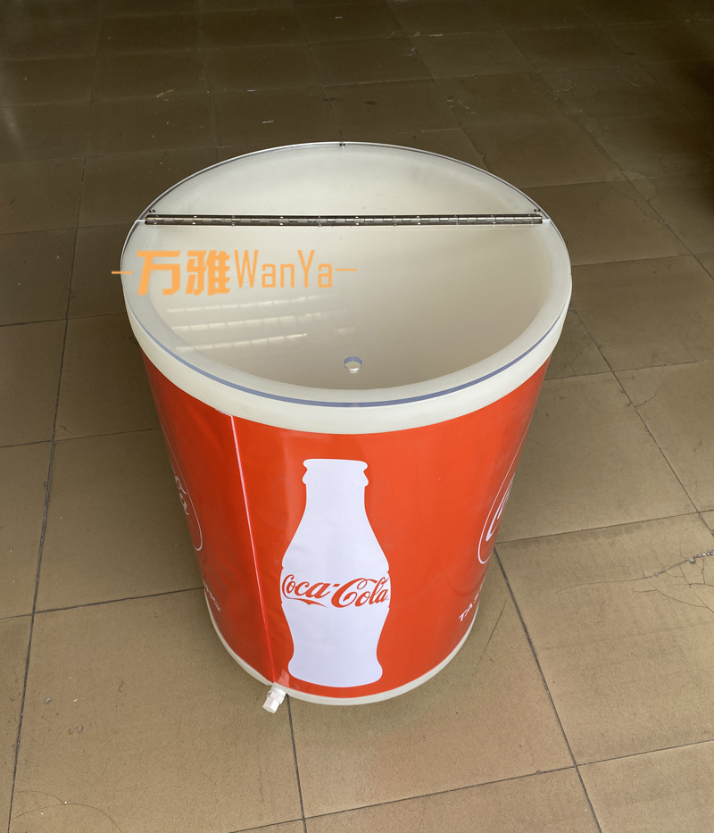 厂家直销一体成型广告保温冰桶 大容量加厚pp饮料冰桶
